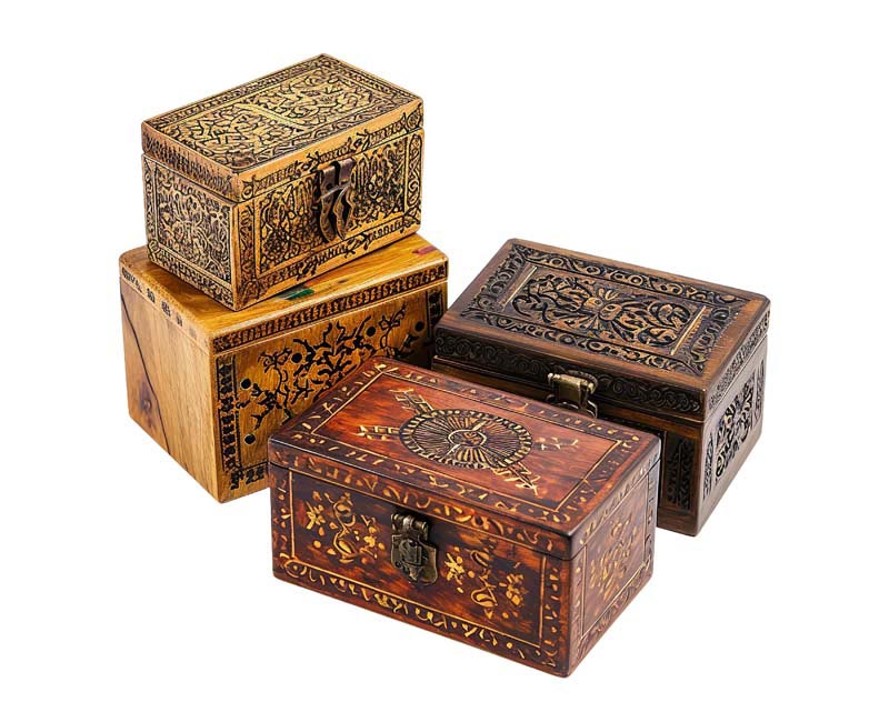 طرح گرافیکی جعبه های قدیمی جواهرات