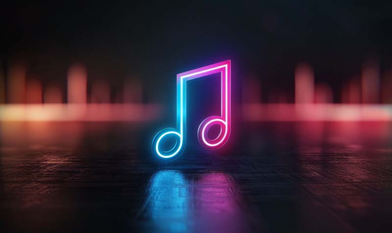 تصویر لارج فرمت از نت با خط سفید