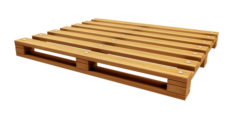طرح گرافیکی از پالت چوبی روی زمین