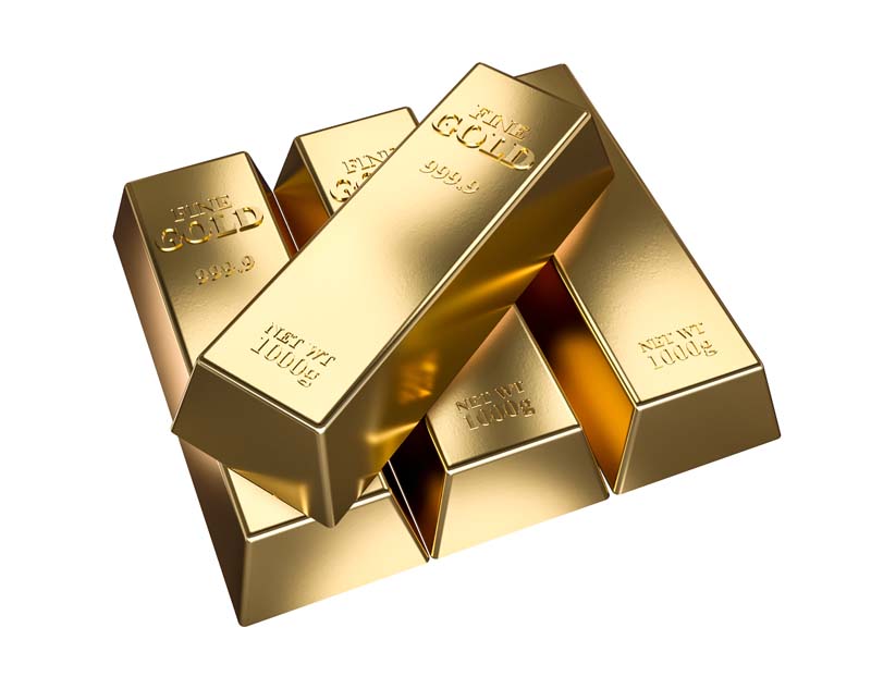 دانلود طرح باکیفیت چهار عدد شمش طلا