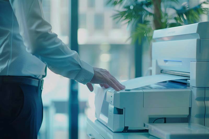عکس زیبا از پرینت گرفتن در کاغذ بلند
