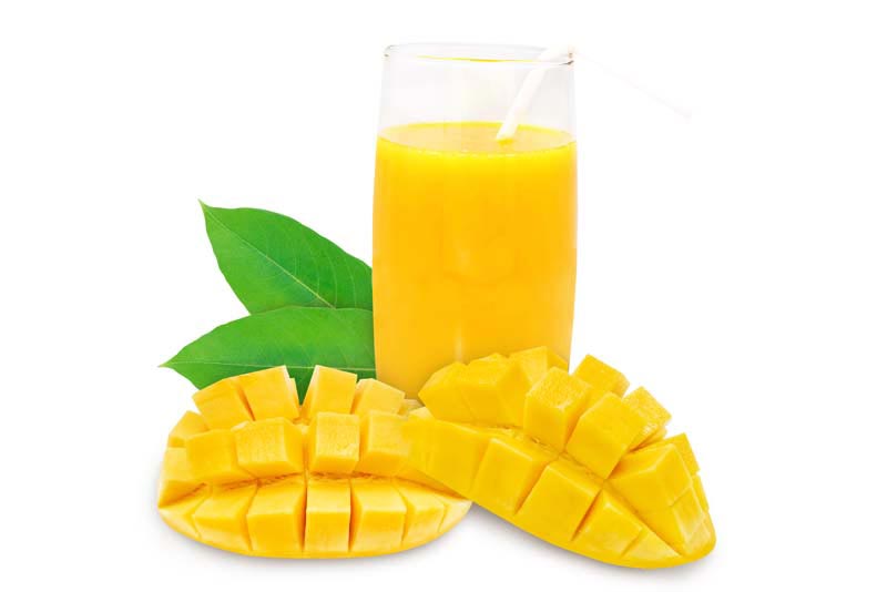 عکس زیبا از دوقطعه انبه با آب انبه