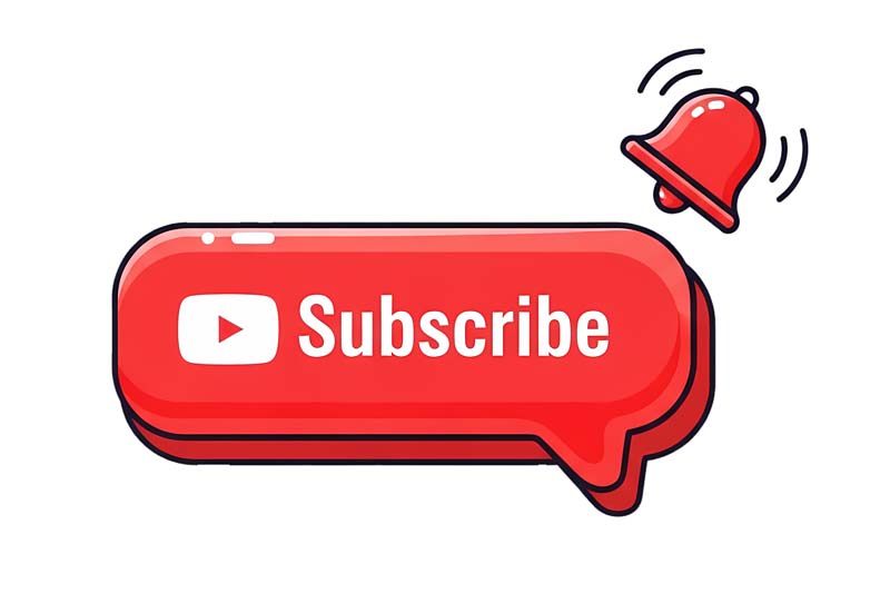 دانلود آیکون سابسکرایب یوتیوب قرمز
