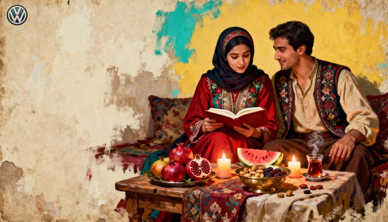 تصویر با کیفیت یلدای عاشقانه