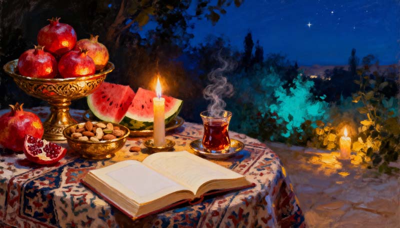 تصویر لارج فرمت یلدای ایرانی