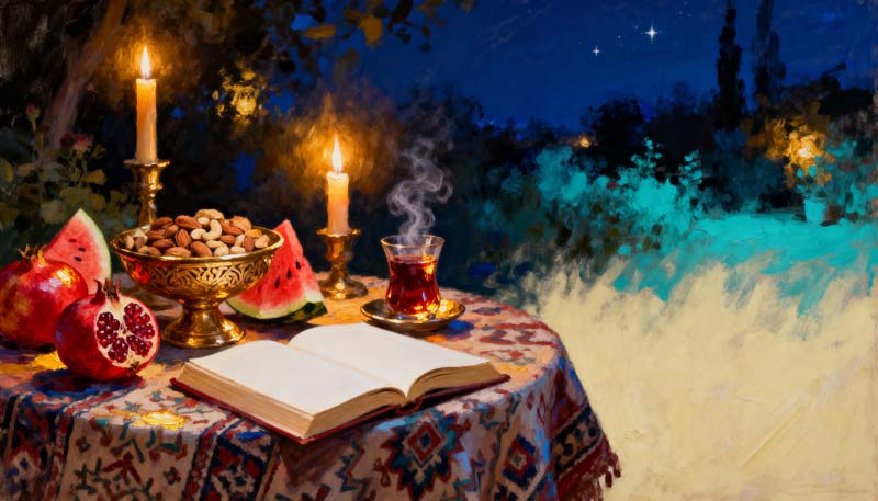 تصویر لارج فرمت میز یلدا