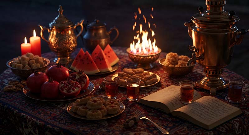 تصویر لارج فرمت سفره یلدا