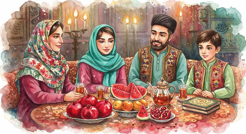 دانلود عکس یلدا با طرح سنتی