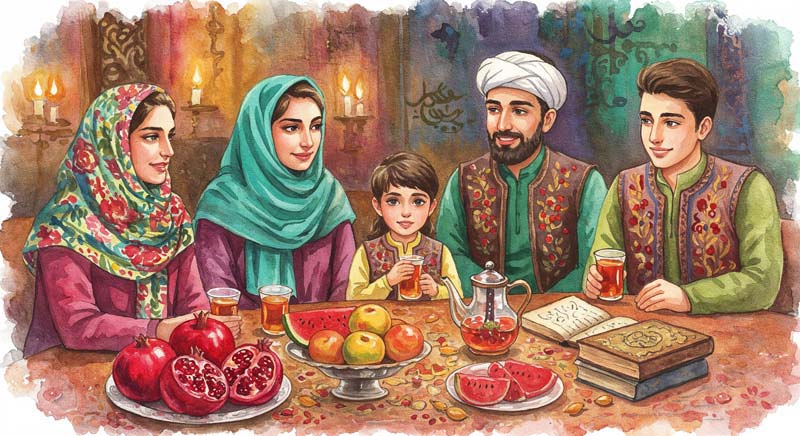 دانلود عکس شب یلدا خانواده