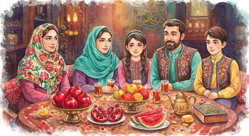 دانلود عکس شب یلدا خانوادگی