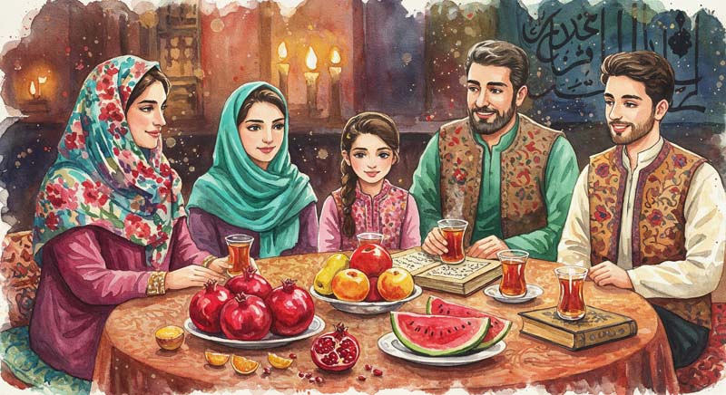 دانلود عکس شب یلدای خانوادگی