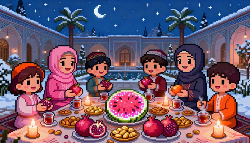دانلود عکس شب یلدای بچه گانه