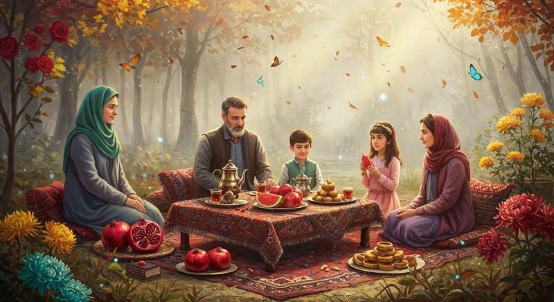 دانلود عکس لارج فرمت شب یلدا پاییزی