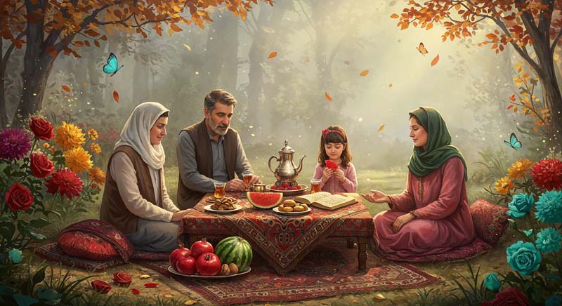 عکس لارج فرمت شب یلدا صمیمی
