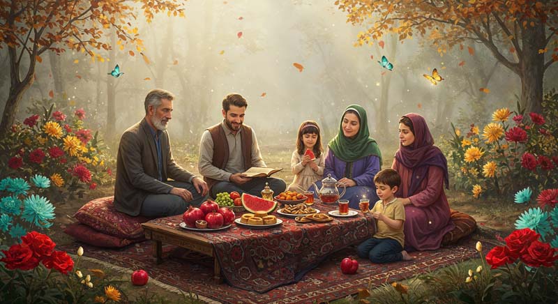 عکس لارج فرمت شب یلدا پاییز