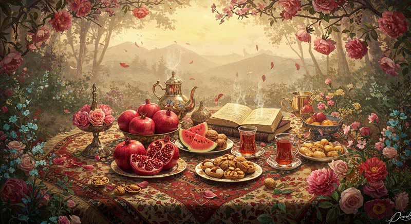 عکس لارج فرمت یلدا سنتی