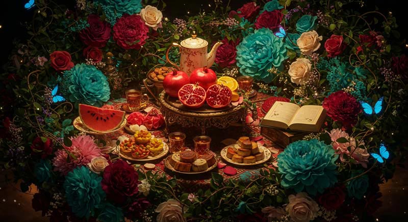 دانلود عکس گرافیکی باکیفیت یلدا سنتی