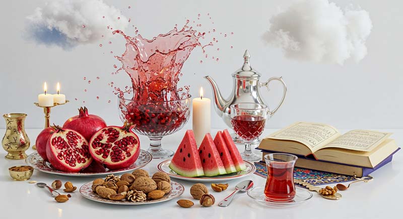 دانلود عکس گرافیکی لارج فرمت یلدا سفید