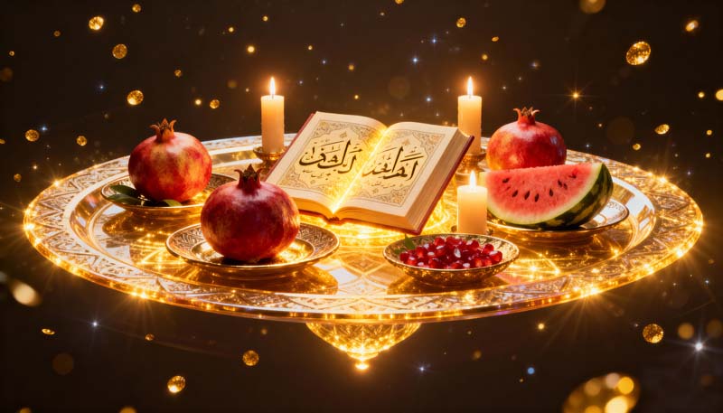 عکس هنری لارج فرمت شب یلدا طلایی