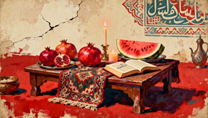 عکس هنری لارج فرمت شب یلدا سنتی