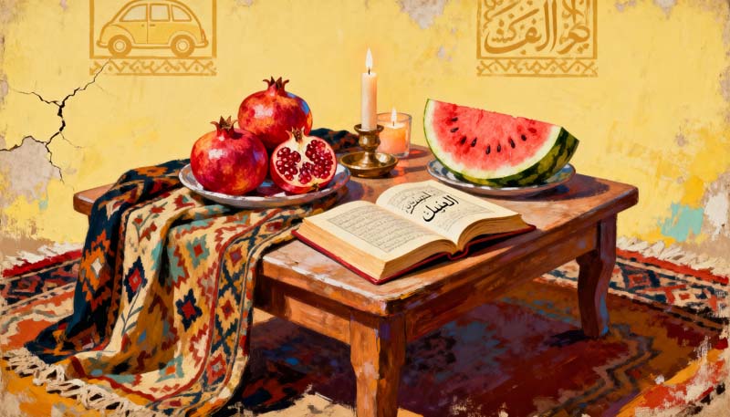 عکس هنری لارج فرمت شب یلدا قدیمی