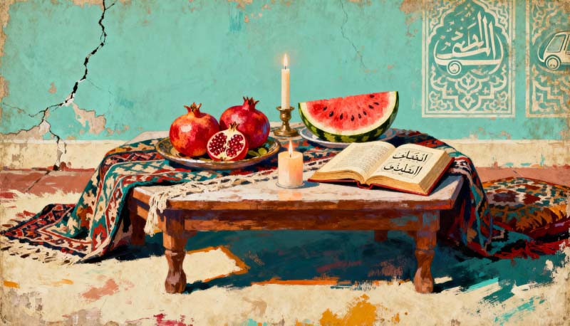 عکس هنری لارج فرمت میز یلدا