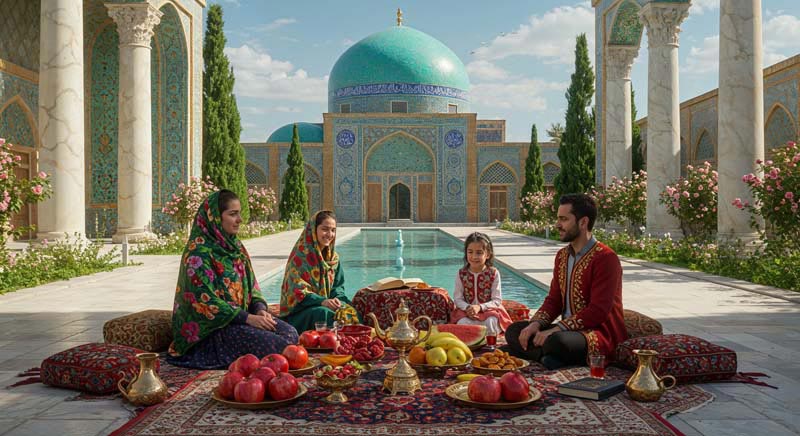 دانلود عکس هنری لارج فرمت یلدای خانوادگی