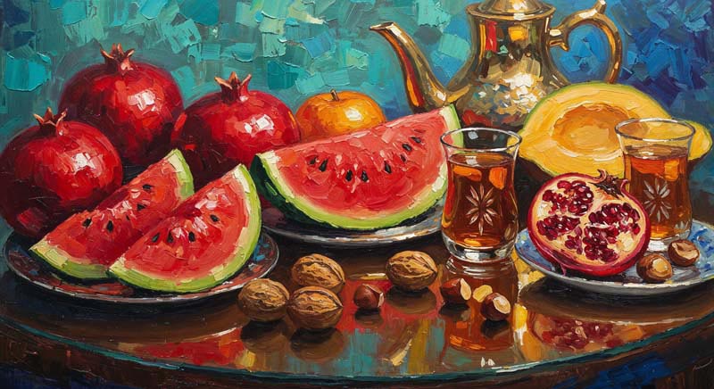 دانلود عکس هنری لارج فرمت شب یلدا ایرانی
