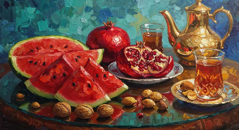 دانلود عکس هنری لارج فرمت شب یلدا زیبا