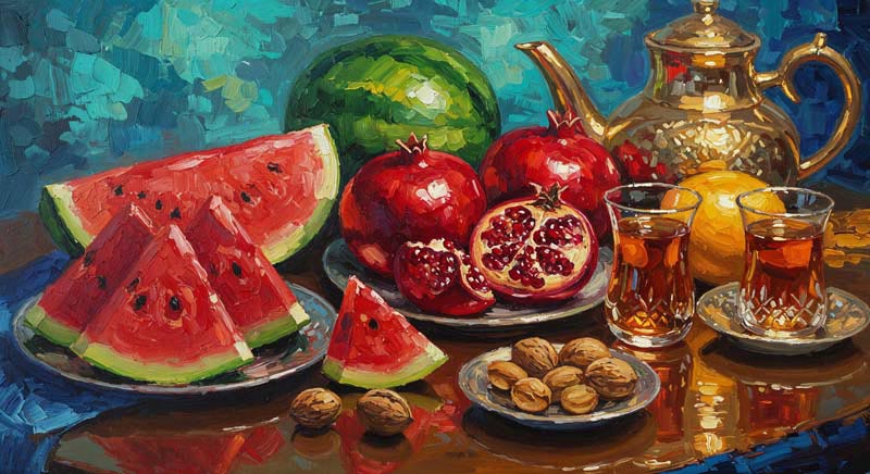 دانلود عکس هنری لارج فرمت شب یلدا لوکس