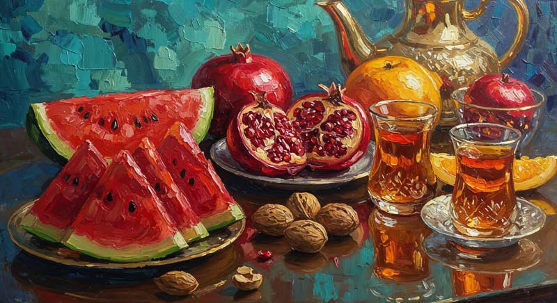 دانلود عکس هنری لارج فرمت شب یلدا پاییزی