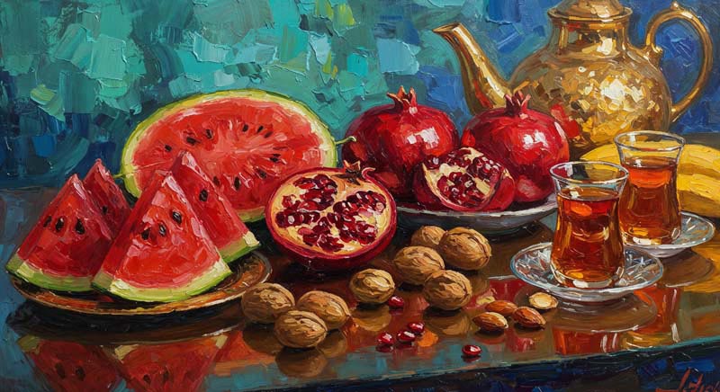 عکس هنری لارج فرمت شب یلدا سنتی