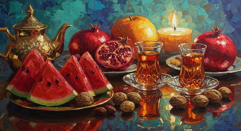 عکس هنری لارج فرمت شب یلدا ایرانی