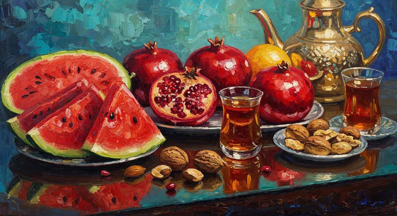عکس هنری لارج فرمت شب یلدا باستانی