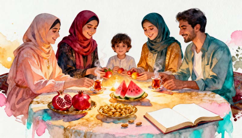 تصویر هنری شب یلدا