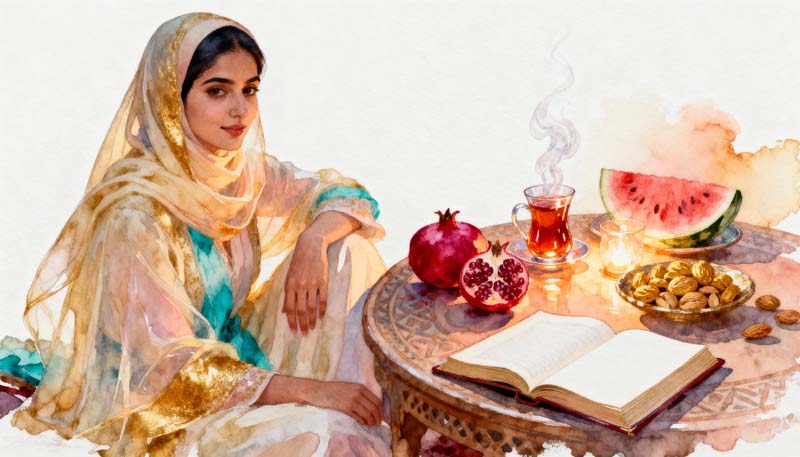 تصویر هنری شب یلدا اصیل