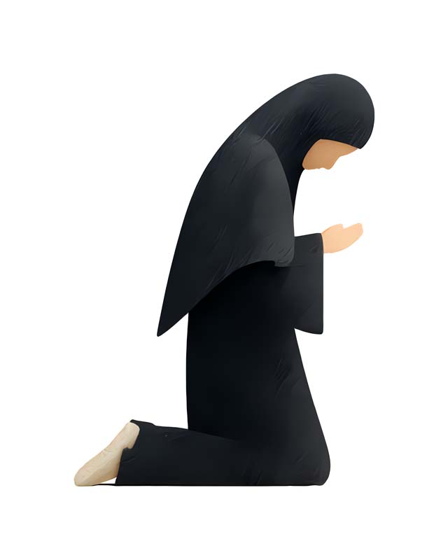 دانلود طرح زیبای گرافیکی دعا خواندن خانم با ایمان