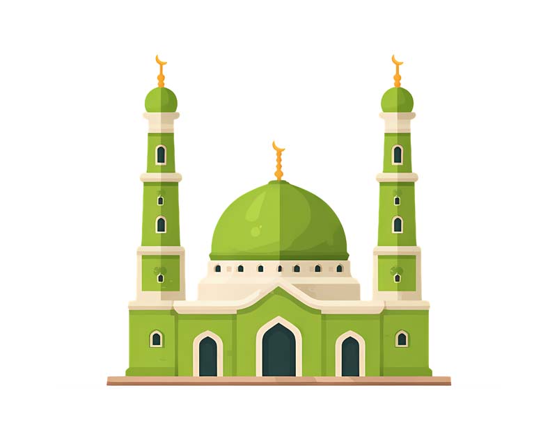 دانلود طرح زیبای گرافیکی مسجد سبز رنگ