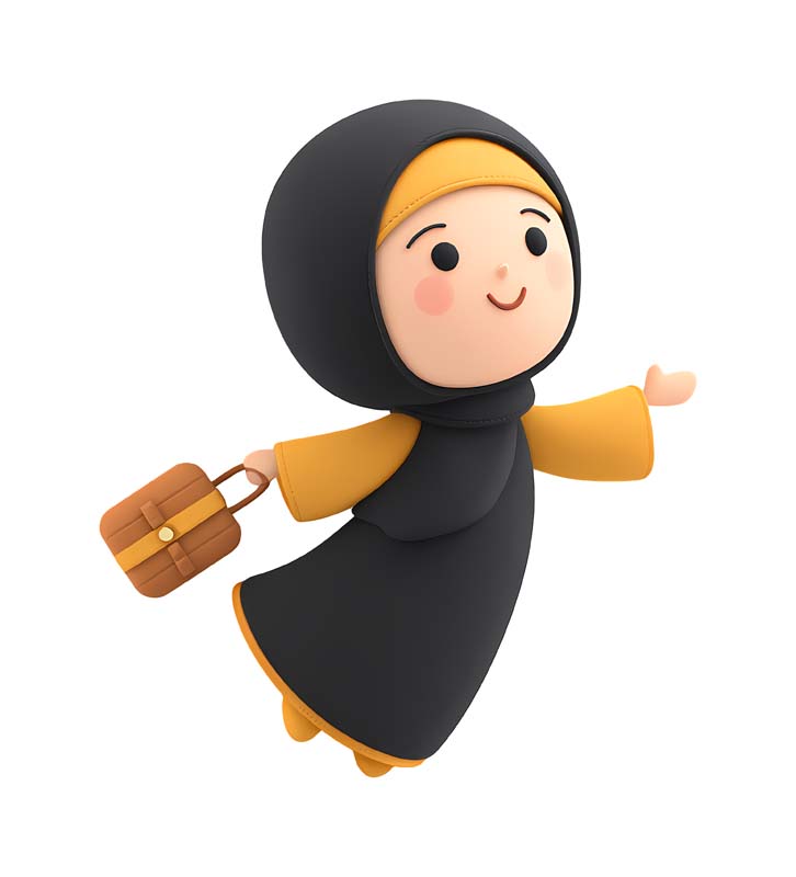 دانلود طرح زیبای گرافیکی دختر مومن سیاهپوش