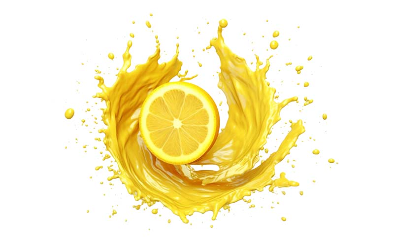 طرح دوربری شده لیمو شیرین با آب فراوان