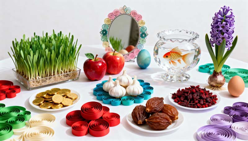 دانلود عکس گرافیکی سفره باستانی عید