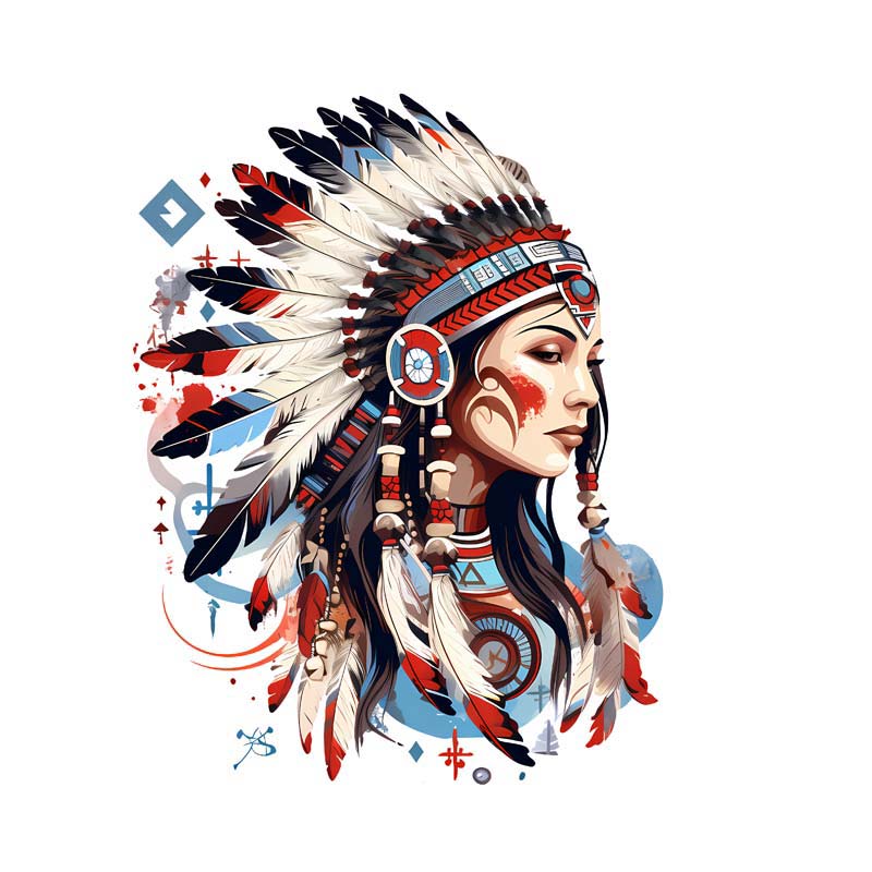 دانلود طرح زن زیبای سرخ پوست