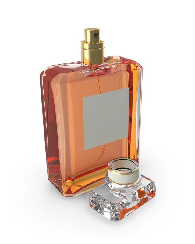 طرح دوربری شده از ادکلن با در باز