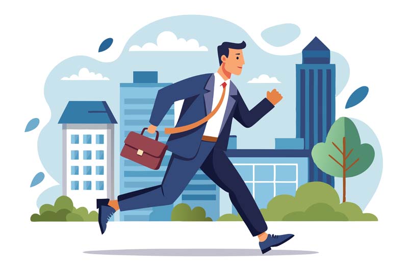 دانلود وکتور مفهومی رفتن به سر کار