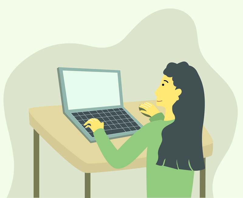 دانلود وکتور مفهومی کار روی لپ تاپ