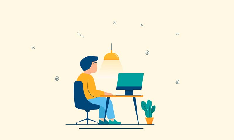 دانلود وکتور مفهومی کار کامپیوتری