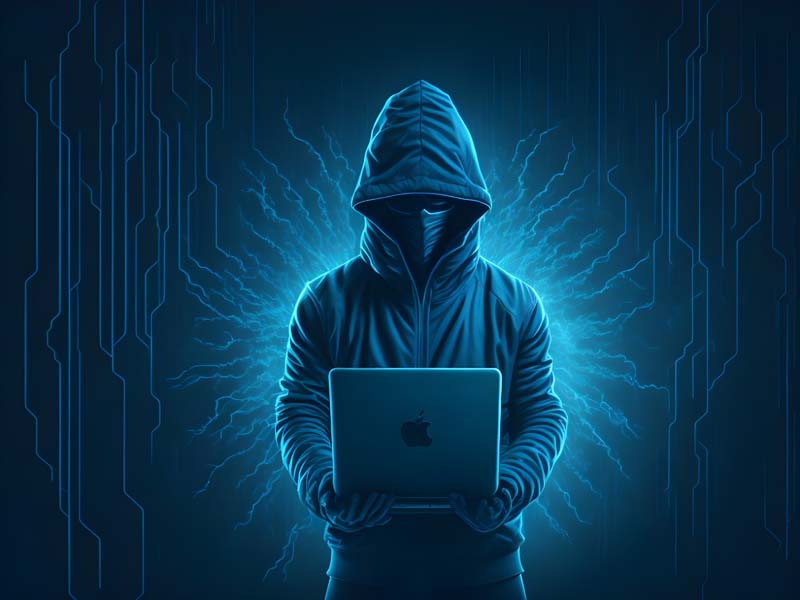 دانلود تصویر با کیفیت هکر حرفه ای مخوف با مک بوک