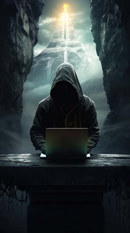دانلود تصویر با کیفیت هکر حرفه ای مخوف در کوه