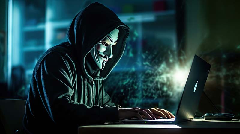 دانلود تصویر با کیفیت هکر حرفه ای با سیستم لپ تاپ