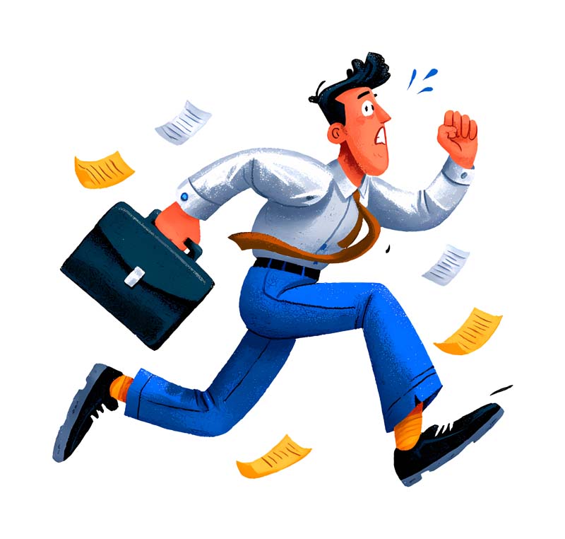 دانلود طرح آقای کارمند در حال دویدن